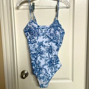 Amazon medium one piece swimsuit with sarong